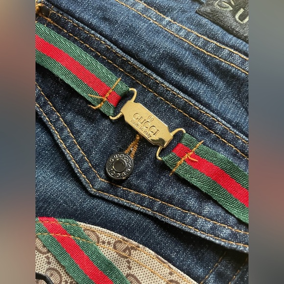 Gucci Other - Gucci Men's Vintage denim jeans size 36/36  (54 embroidered pocket made in Italy
